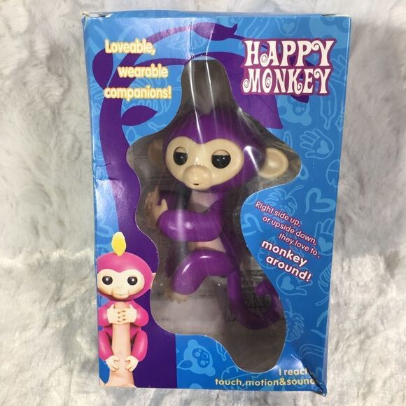 Happy Monkey finger toy NIB NWT NEW purple - Picture 2 of 7